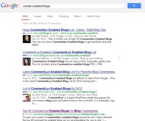 comluv enabled blogs google search