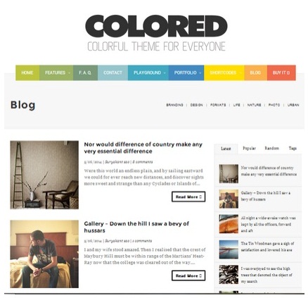 Colored Blogger Template Gratis Siap Adsense