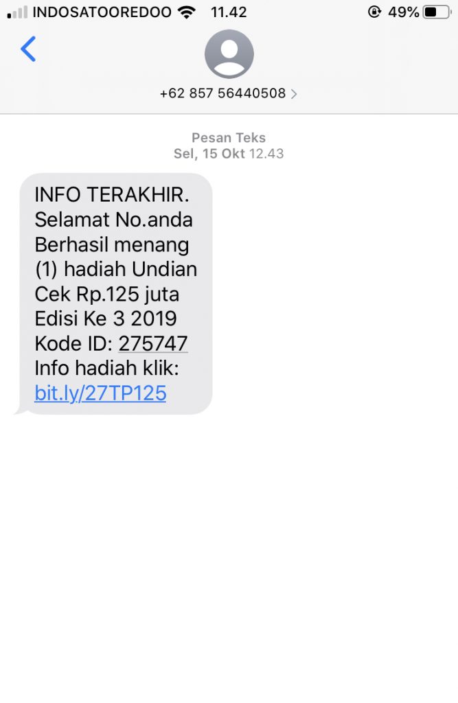  Penipuan  Hadiah  Terbaru Anda Harus Waspada I 