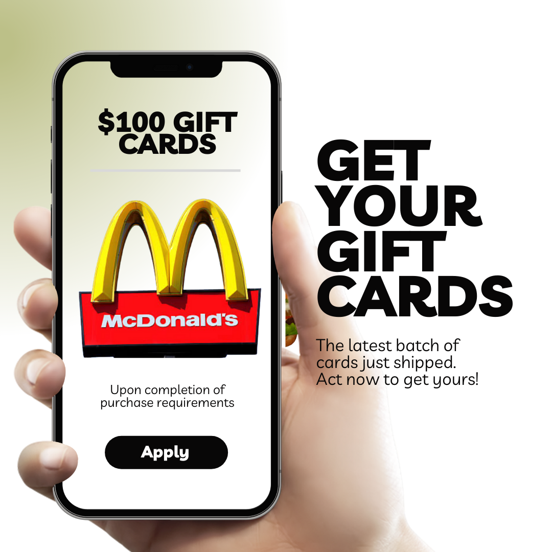 $100 McDonald Gift Cards