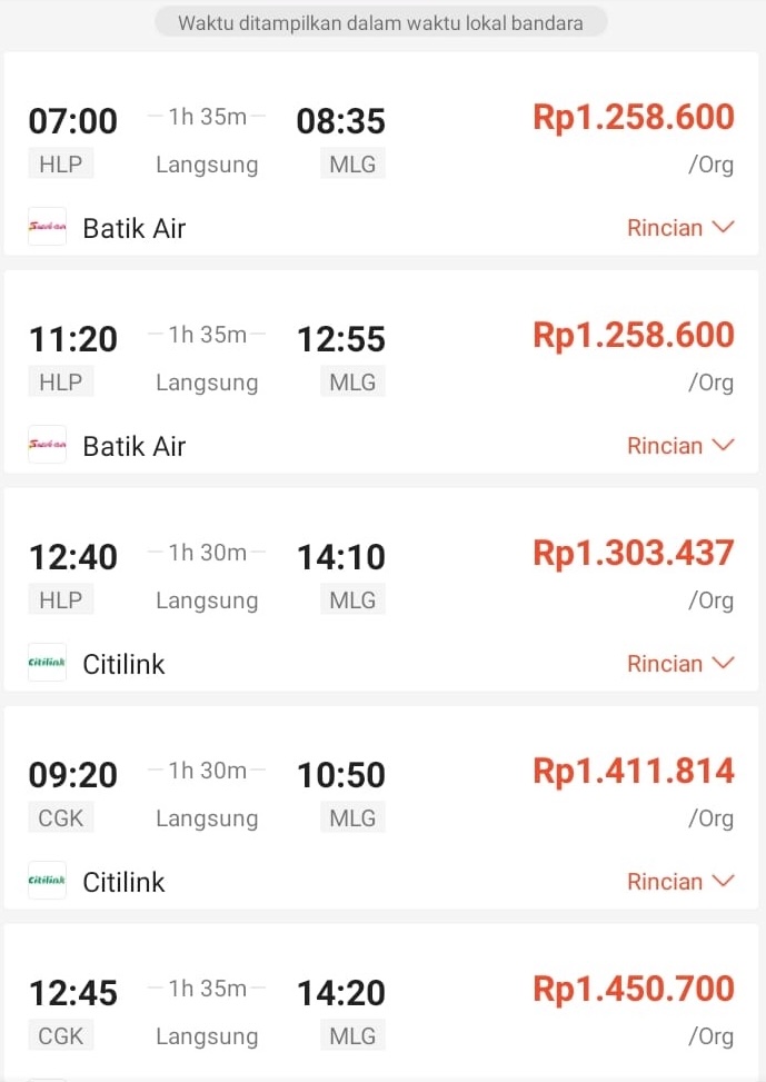 Tiket Murah Merantau Selain Jakarta