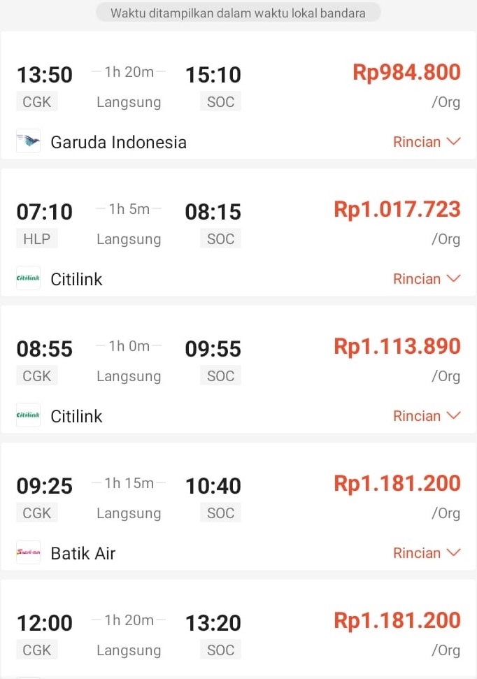 Tiket Murah Merantau Selain Jakarta