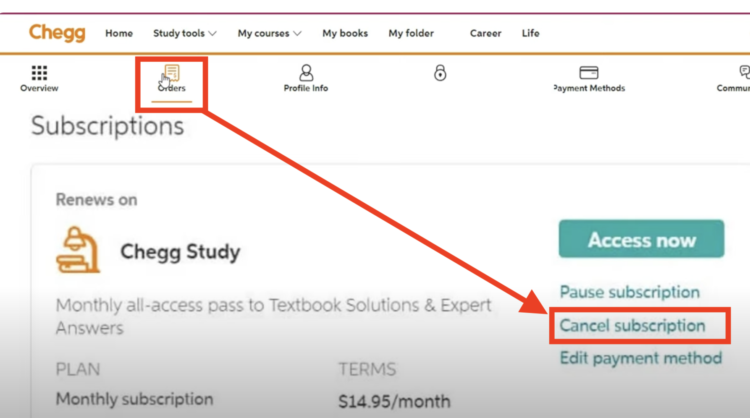 How to Cancel Chegg Subscription