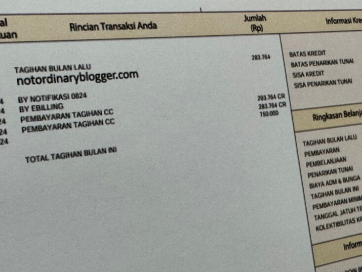 Cara Membaca Tagihan Kartu Kredit BCA, Mandiri, BNI dan Bank Lainnya