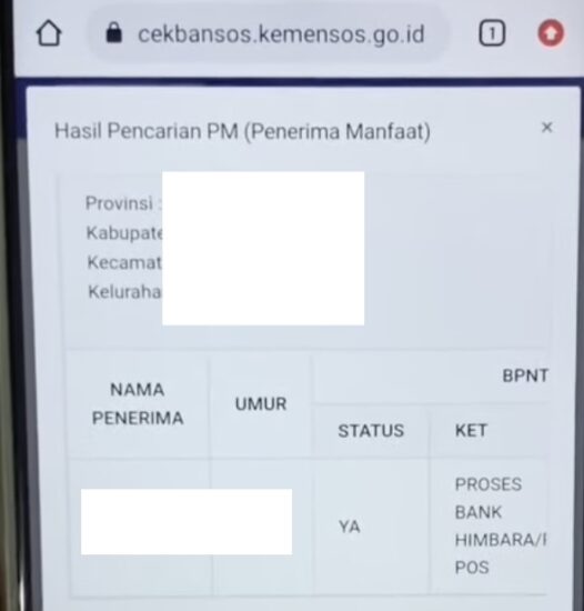 Cek Bansos Kemensos