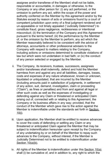 Example of a Sole Member Operating Agreement LLC