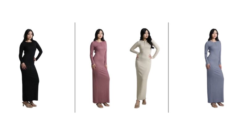 Dress Kancing Korea Murah