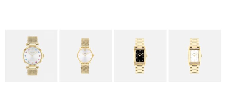 shop Coach gold bracelet watch
