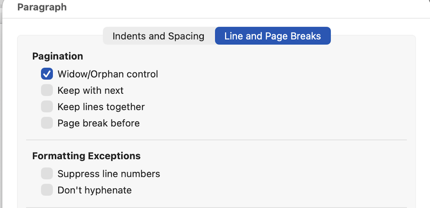 how to remove a page break in word