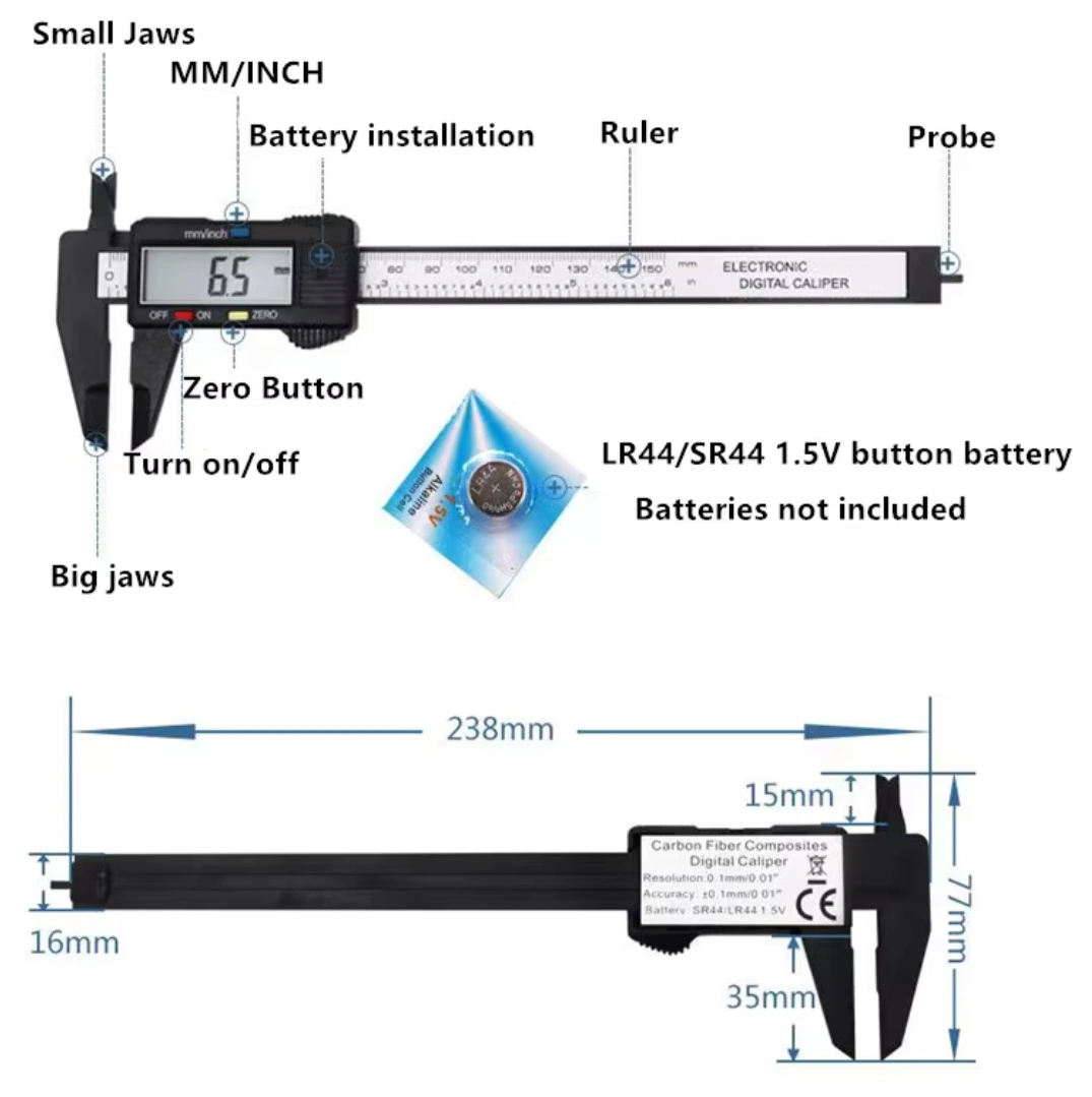 best-digital-caliper-150mm-carbon-fiber-review