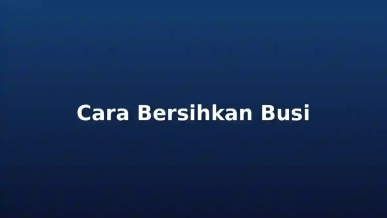 Cara membersihkan busi mobil