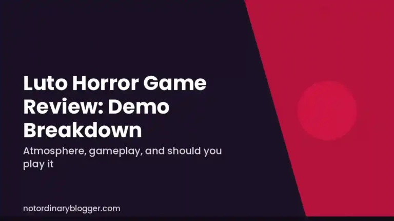 Luto horror game demo review artwork - notordinaryblogger