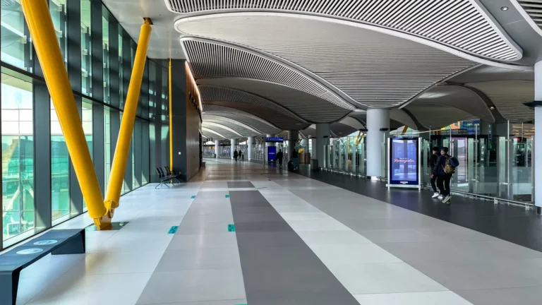 Interior of the main terminal at Istanbul Airport