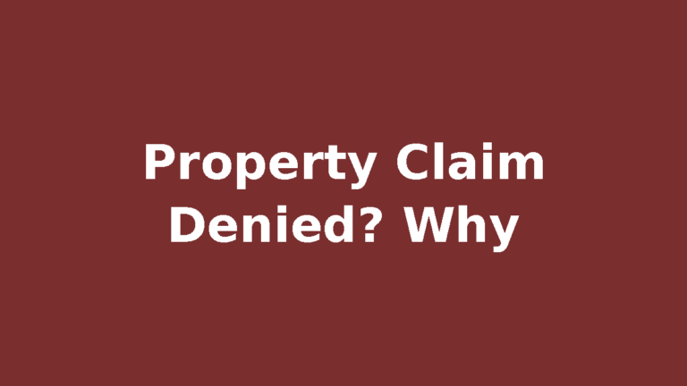 Property insurance claim denied reasons