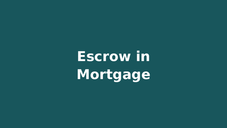 What is escrow in a mortgage explained